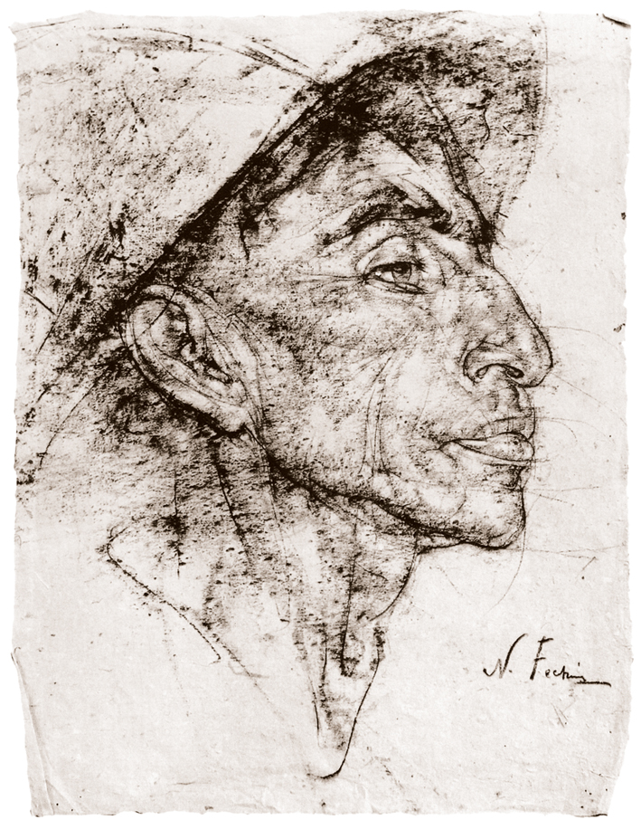  Nicolai Ivanovich Fechin —— 墨西哥男人肖像 (2)